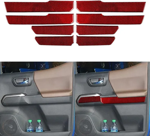 Vista 27 de NVCNX Real Premium Fibra de carbono compatible con Toyota Tacoma 2016-2017 Accesorios Car Dash Bed Interruptor de luz Panel Panel Cubierta