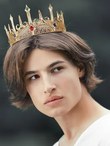 Vista 9 de SWEETV Corona dorada de rey para hombres, coronas de cristal de príncipe, tiaras medievales reales, accesorios de disfraz para baile de graduación