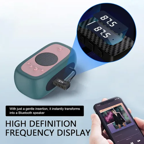 Vista 6 de Receptor Bluetooth USB para automóvil, adaptador de audio inalámbrico Bluetooth 5.3, fuente de alimentación USB, adaptador de conector auxiliar
