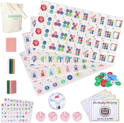 Vista 12 de American Mahjong Tile Set for Mah Jong Lovers, Adult, Beginners Pale Blue
