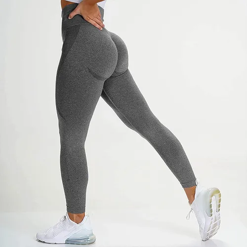 Vista 2 de ZJRXM Leggings para mujer con levantamiento de glúteos, pantalones de yoga fruncidos, cintura alta, sin costuras, mallas de compresión