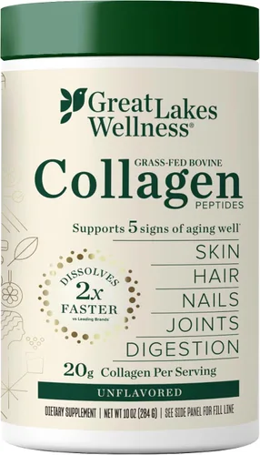 Vista 12 de Great Lakes Wellness Polvo de Péptidos de Colágeno para Piel, Cabello, Uñas, Articulaciones y Digestión - Sin Sabor - Disolución Rápida Hidrolizado