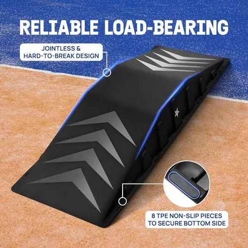 Vista 3 de Yes4All Single-Piece Skateboard Ramp, Bike Ramp, Skate Ramp - Design for Beginners, More Durable, Safe, Capacity 220Lbs