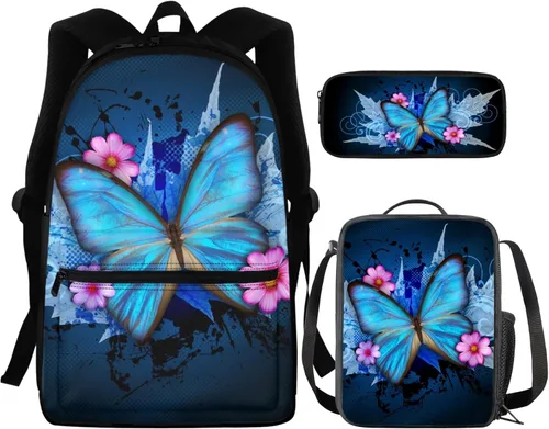 Vista 39 de FOR U DESIGNS Fuego baloncesto impreso niños escuela mochilas viaje mochila libro bolsa