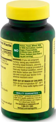 Vista 4 de Suplemento de vitamina A Spring Valley 2400 mcg, 250 unidades + adhesivo STS.