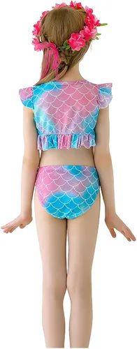 Vista 6 de GALLDEALS Sirena para Natación Niñas con Monofin Rosa