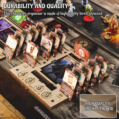 Vista 4 de CZYY Character Dashboard Set, 2 Birch Wood Player Boards with HP XP Dials
