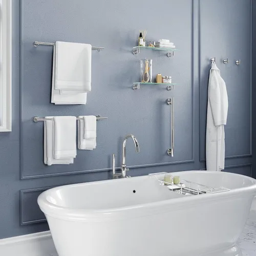 Vista 3 de Gatco 1418C - Organizador moderno para bañera, cromado, 28-37 pulgadas