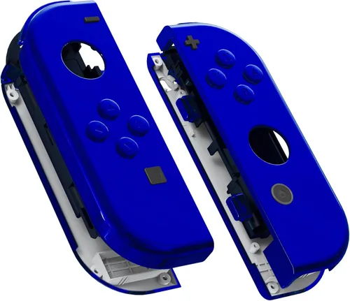 Vista 11 de eXtremeRate DIY Replacement Shell Buttons for Nintendo Switch & Switch OLED, Blue Soft Touch Custom Housing Case with Full Set Button for Joycon