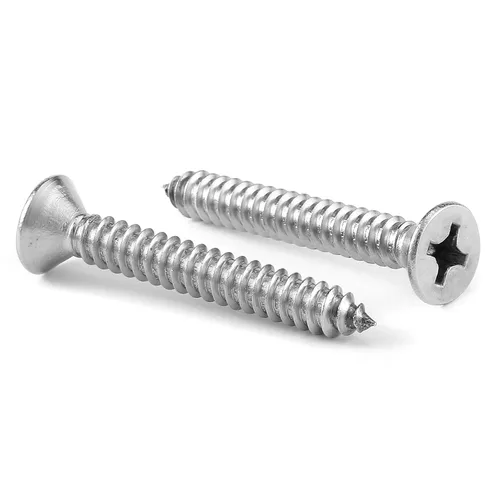 Vista 13 de Tornillos de madera de 1/2 pulgada #4 x 1/2", 100 tornillos de acero inoxidable 18-8 (304), cabeza plana Phillips, tornillos autorroscantes rápidos