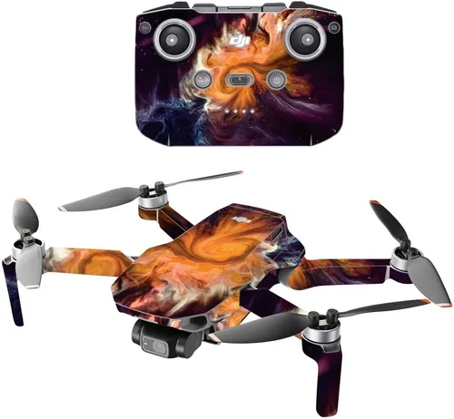 Vista 6 de MightySkins - Compatible con DJI Mini 2 Dron portátil - Andromeda Funda protectora de vinilo duradera y única Fácil de aplicar, quitar y cambiar