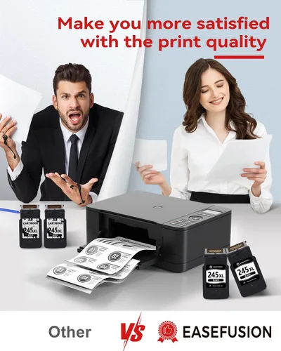 Vista 5 de EaseFusion - Cartuchos de tinta 245XL de repuesto para cartuchos de tinta negra 245XL de Canon, 245 XL, PG-245, PG-245XL para impresoras Canon Pixma