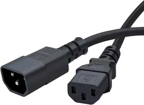 Vista 4 de CableCreation - Paquete de 2 cables de extensión de alimentación PDU C14 a C13 de 6 pies 18 AWG, 5.9 ft Cable de extensión de alimentación