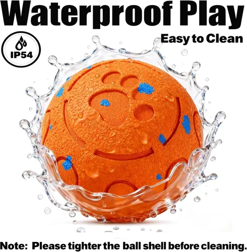 Vista 8 de Pelotas para perros: pelota interactiva para perros, juguete para perros con movimiento automático y rebote, material E-TPU, IP54 impermeable