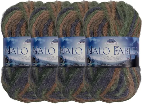 Vista 39 de JubileeYarn Halo Fables Yarn - 100g/Skein Bulky Polyester - North Wind Sun - 2 Skeins