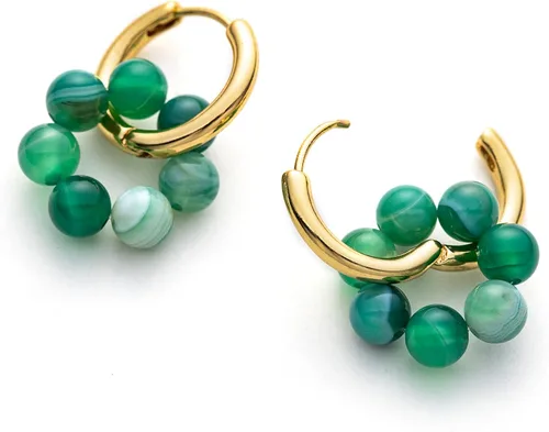 Vista 2 de C.Paravano Aretes de aro para mujer Aretes de aro Aretes colgantes para mujer