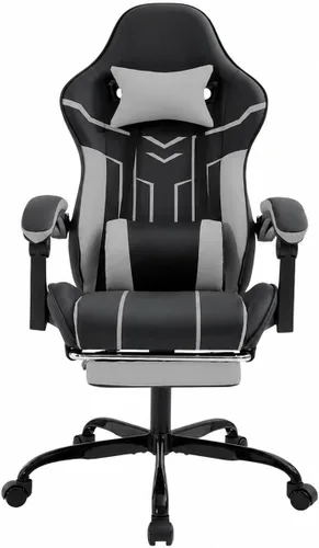 Vista 8 de Silla de escritorio para juegos para adultos, silla ergonómica para juegos Rosa + blanco