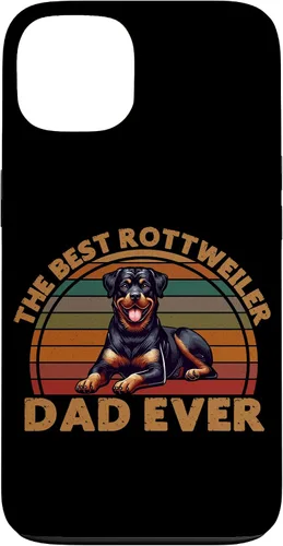 Vista 7 de Best Rottweiler Dad Ever Rottie Father Dog Parent Retro Case for iPhone 16