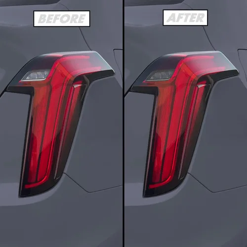 Vista 10 de Tinte de humo de vinilo precortado para Cadillac CT4 2020-2023 (20% humo oscuro, 1. luz trasera)