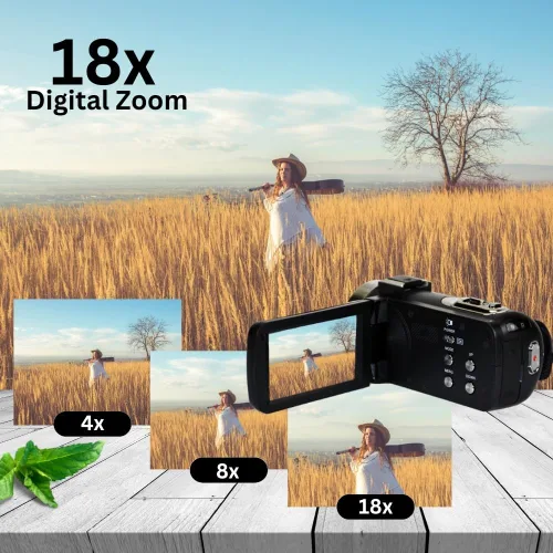 Vista 3 de Ultimaxx Videocámara de cámara 4K de 42 MP, grabadora de video, compatible con vlogging, YouTube, TikTok, videocámara digital con pantalla LCD de 3