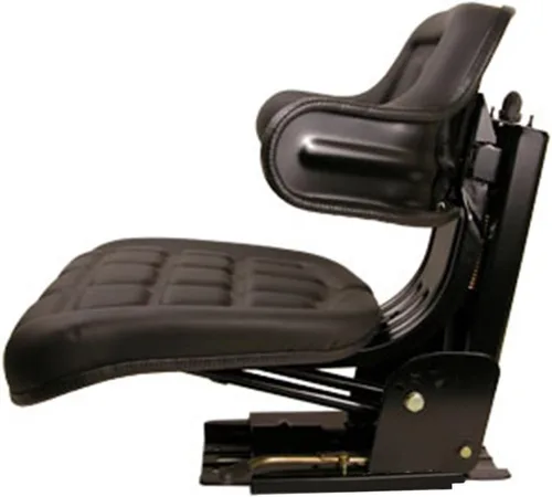 Vista 3 de Nuevo asiento de tractor universal negro con base y pistas compatible con Ford New Holland Case-IH