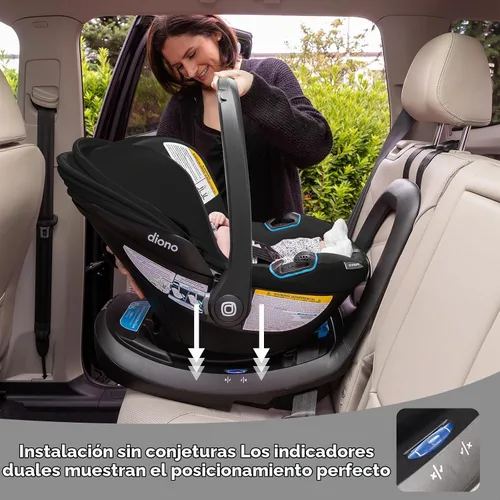 Vista 9 de Diono LiteClik30 RXT SafePlus Asiento de Coche Infantil y Base, Orientado hacia Atrás para Bebés de 4 a 13.6 kg, Ingeniería SafePlus, con Inserción