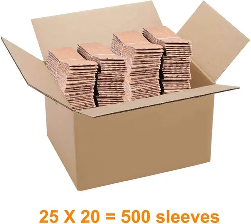Vista 6 de Fundas de café – 500 fundas desechables corrugadas para tazas calientes – Fundas de papel kraft protectoras con aislamiento térmico para bebidas