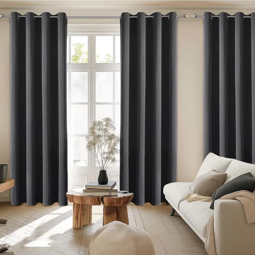 Vista 249 de ChrisDowa - Cortinas cortas para ventana de 40 pulgadas para dormitorio - Cortinas cortas con ojales y aislamiento térmico para oscurecer