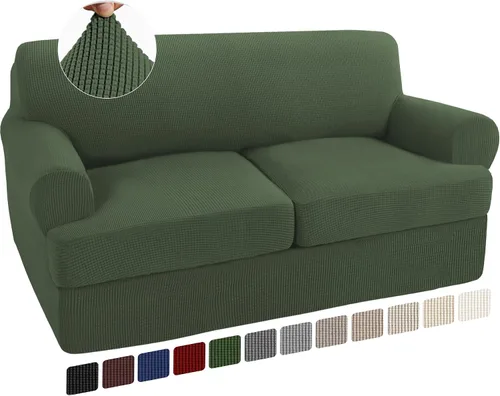 Vista 74 de Turquoize Funda para sillón con cojín en forma de T para sala de estar, funda elástica para sofá, funda suave para sillón, fundas de muebles