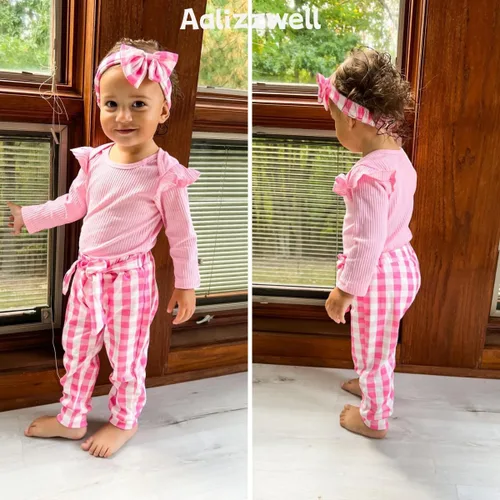 Vista 3 de Aalizzwell Conjunto de mameluco acanalado para bebé recién nacido prematuro para otoño e invierno
