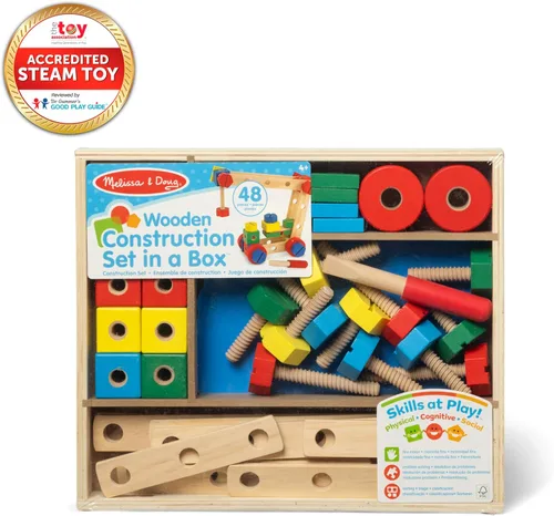 Vista 6 de Kit de construcción de madera Melissa & Doug en una caja (48 unidades)