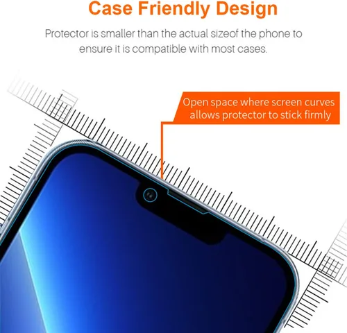 Vista 6 de Protector de pantalla para iPhone 13 Pro Max, protector de pantalla para iPhone 14 Plus, protector de pantalla anti luz azul, compatible con iPhone