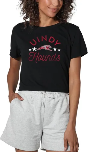 Vista 233 de Colección oficial de camisetas con diseño de mascota desgastada para mujer, color negro Grizzlies del estado de Adams