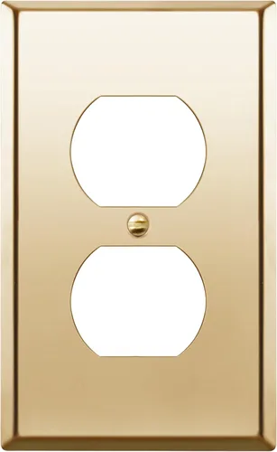 Vista 24 de ENERLITES Placa de pared de metal para receptáculo dúplex, acero inoxidable, tapa de tomacorriente, resistente a la corrosión, tamaño estándar
