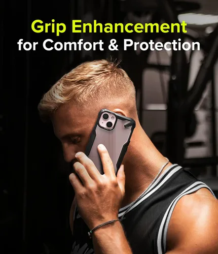 Vista 3 de Ringke Fusion-X - Funda compatible con iPhone 13, parte trasera dura transparente, resistente, a prueba de golpes, avanzada funda protectora