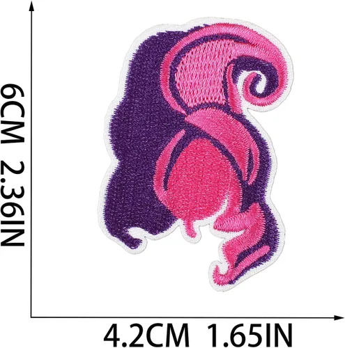 Vista 2 de Polo para mujer con apliques bordados termoadhesivos para coser ropa de bricolaje Helloween-12