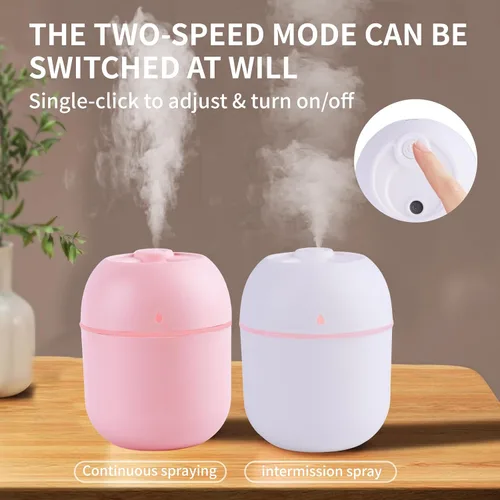 Vista 7 de Mini humidificador portátil pequeño humidificador de niebla fría escritorio personal alimentado por USB súper silencioso para viajes, automóvil