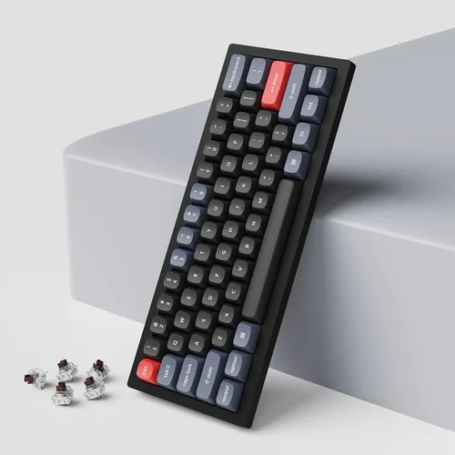 Vista 7 de Keychron Teclado mecánico personalizado V4 60 de diseño QMKVIA programable con teclado intercambiable en caliente K Pro Brown Switch compatible