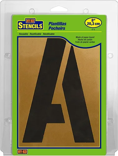Vista 10 de HY-KO Products ST-1 Plantillas de números y letras, 1 pulgada, color marrón