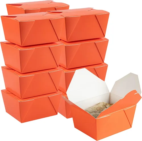 Vista 72 de Restaurantware Bio Tek - Cajas para llevar de 30 onzas, 200 loncheras para llevar, cierre de tabulación, resistentes al calor, desechables, de papel