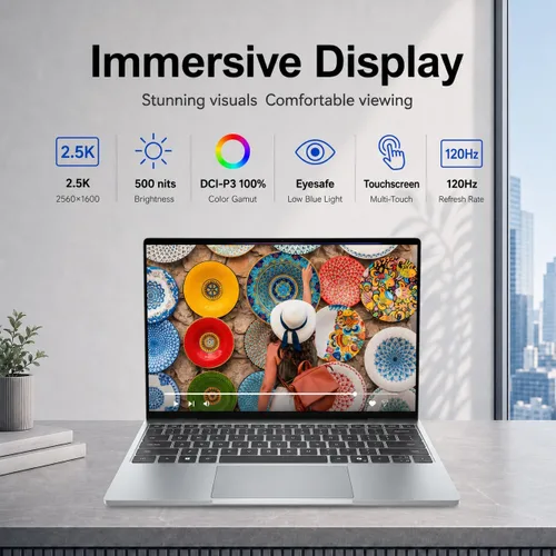 Vista 3 de Dell Portátil XPS 13, pantalla táctil de 13.4" 2.5K, Intel Core 5, Windows