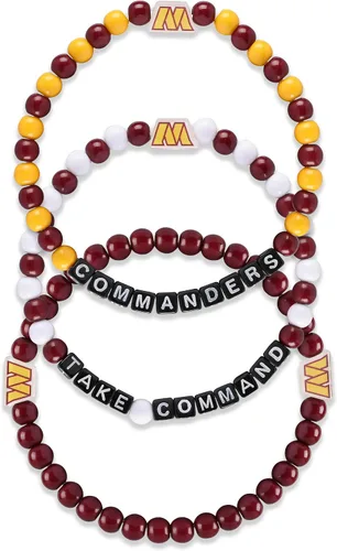 Vista 19 de FOCO NFL unisex-adult NFL Team Logo Officially Licensed 3-Pack Beaded Friendship Bracelets