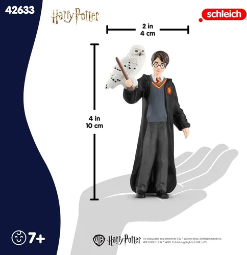Vista 5 de Schleich Harry Potter - Juego de 2 piezas de Harry Potter con juguete de búho de nieve, figuras coleccionables del mundo mágico para niños y adultos