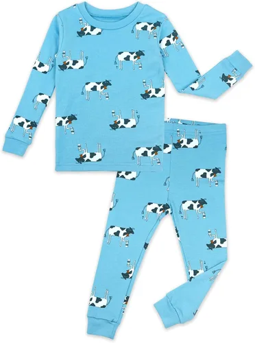 Vista 27 de moimoln Sibling Matching 6M-8Y Pijamas de algodón suave y cálido de modal con mangas largas de personaje, ajustados, para dormir todos los días
