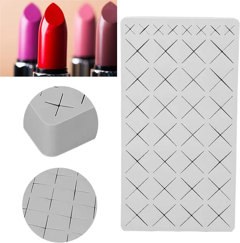 Vista 6 de Organizador minimalista de lápiz labial, caja de almacenamiento de maquillaje de silicona, 36 rejillas, gris, belleza/maquillaje