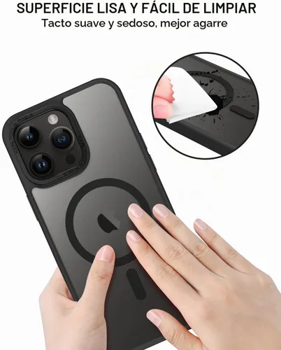 Vista 5 de BENTOBEN Funda magnética para iPhone 13 Pro Max, [Compatible con MagSafe] translúcida mate esmerilada, antihuellas, delgada, a prueba de golpes