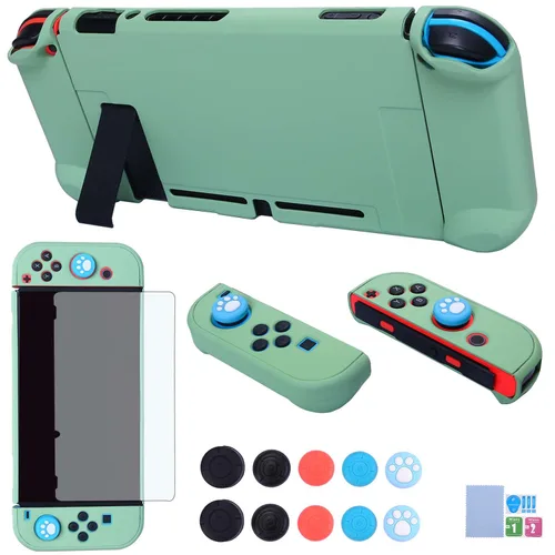 Vista 10 de COMCOOL Dockable Case for Nintendo Switch 3 in 1 Protective Cover Case for Nintendo Switch and Joy-Con Controller with Screen Protector and Thumb