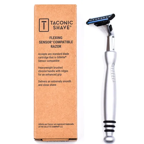 Vista 9 de Taconic Shave, Gillette Sensor & Sensor Excel - Maquinilla de afeitar de cabeza de pivote de triple cuchilla, incluye 1 cuchilla precargada, ofrece
