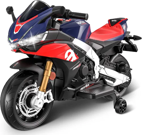 Vista 12 de Motocicleta para niños, motocicleta Aprilia RSV4 con licencia de Negro