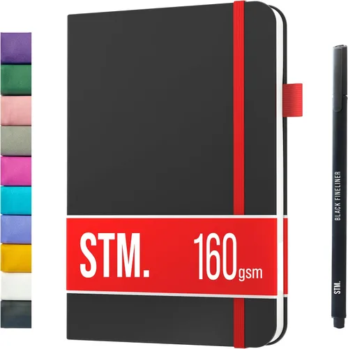 Vista 53 de Cuaderno de cuadrícula de puntos con viñetas Cuadernos diarios A5 para escritura personal, trabajo, mujeres papel grueso de 120gsm, tapa dura